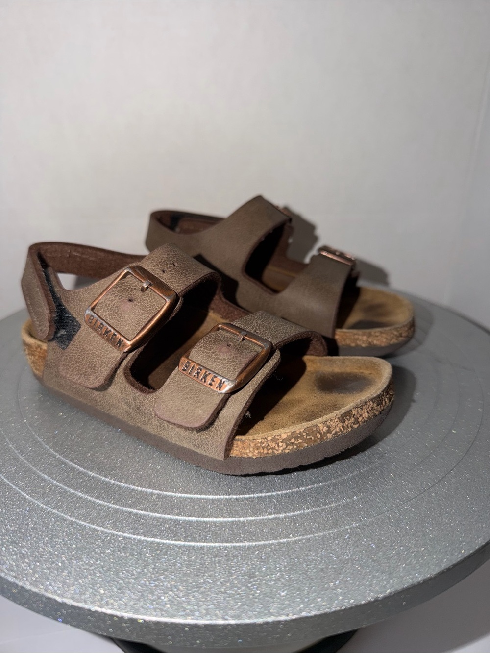 Birkenstock Milano Hi Birkibuc Sandals sz 25,C7 Brown